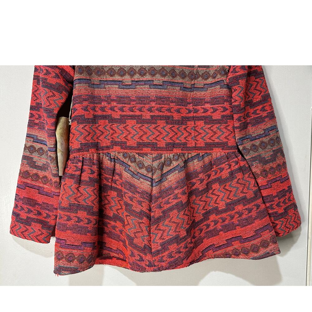 Arrata Silent Journey Blazer Jacket Pink Size Small NWT Embroidered Peplum - Picture 14 of 16